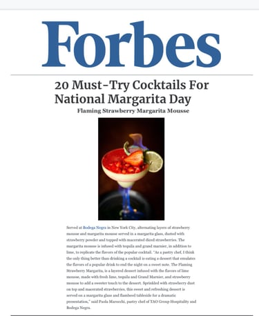 a magazine article about the national margarita day