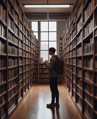 A hand holding a smartphone displaying a webpage titled 'Creating a Brand' with navigation options like Home, Discovery, Members, and Topics. The background is out of focus, providing a neutral setting.