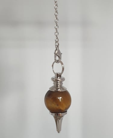 Pendule boule œil de tigre