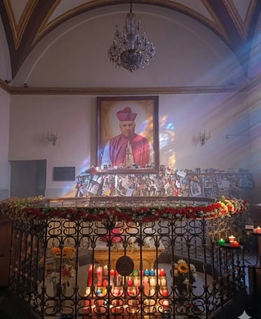 Composición digital de la tumba de San Rafael Guizar y Valencia