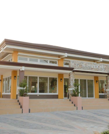 a building with a sign that says,'the building is a restaurant