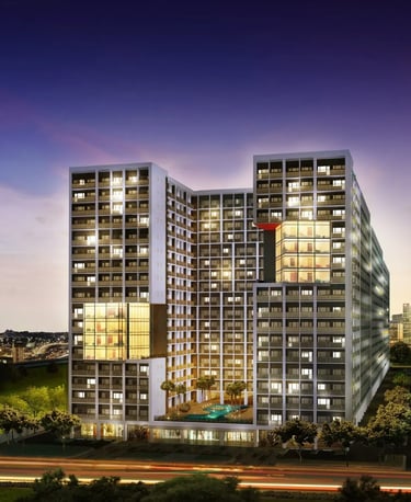 a tall building with a clock tower in the middle of it