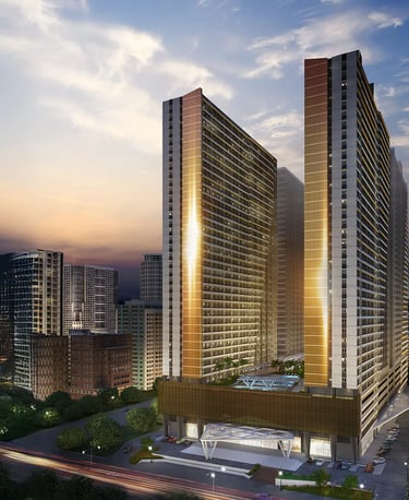 a tall building with a very tall tower