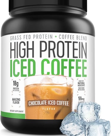 High Protein Coffee, Keto Friendly, 18g of Protein, 2g Carbs, Natural Ingredients (18 Servings, Choc