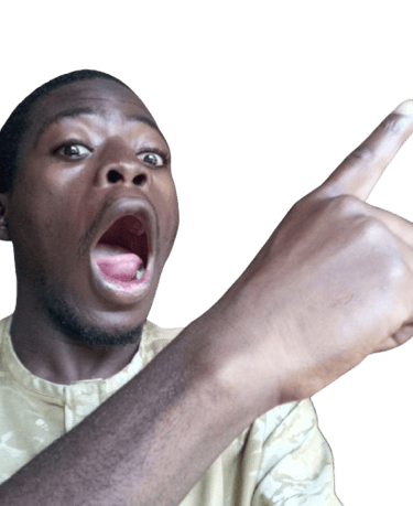 a man with a surprised expression on his face