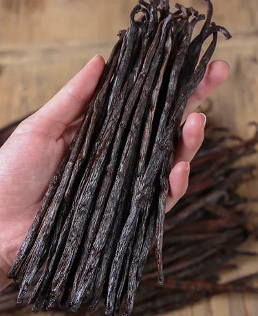 High quality vanilla beans on hand