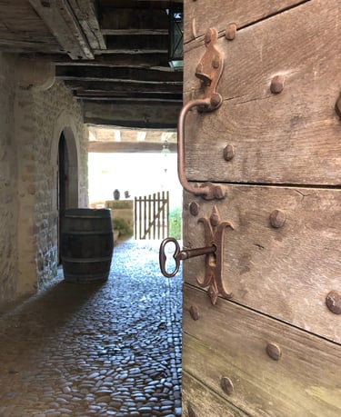 Vielle porte, Plazac, Périgord, Dordogne, France.