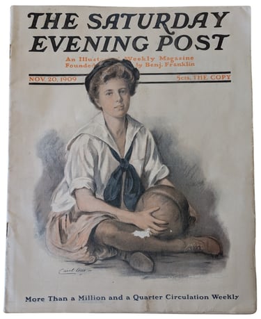 Early Saturday Evening Post Magazines with Sports Basketball Covers