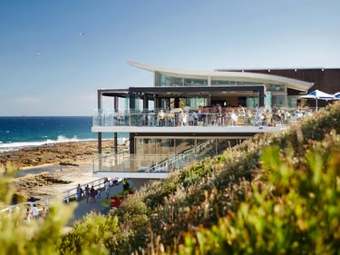 A popular beachfront dining spot close to the accommodation.