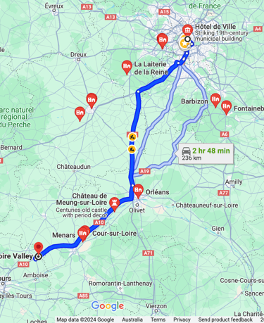 Paris to Loire Valley - 16 July 2024