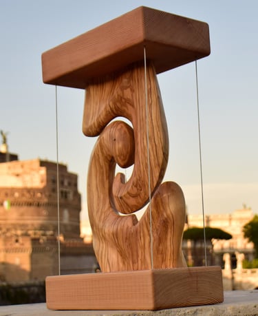 escultura usando la tensegridad por sancho sculpture 