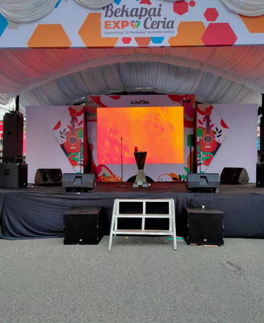 Penyewaan panggung dan videotron beserta sound system Event Bekapai Ceria Balikpapan Kaltim