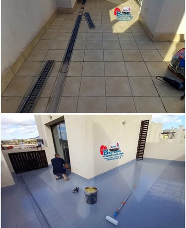 عزل السطح قبل وبعد البيت