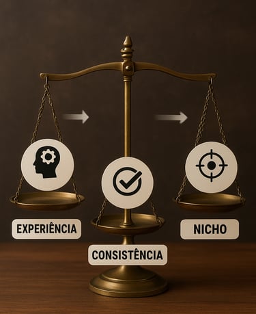 balança-três-pratos-equilibrados-cada-ícones-representando-experiência-consistência-nicho