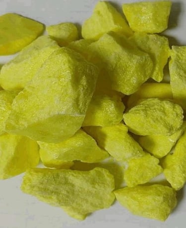a pile of Sulphur from an Oman mine