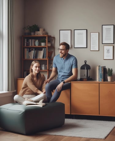 woman wearing black crew-neck shirt