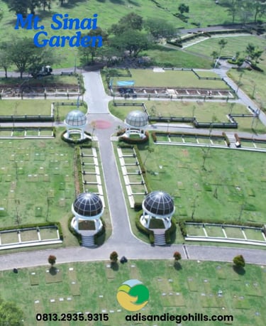 Makam San Diego Hills area universal Mt. Sinai garden asri damai dan penuh perawatan