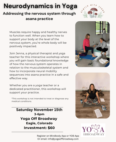 a flyer for a yoga class