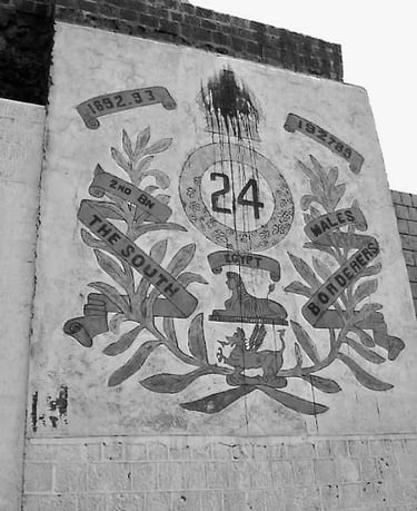 Coat of arms at Crater Pass, Aden, South Arabia