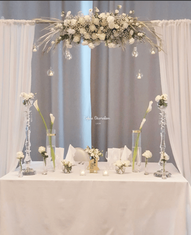 décoration table des mariés