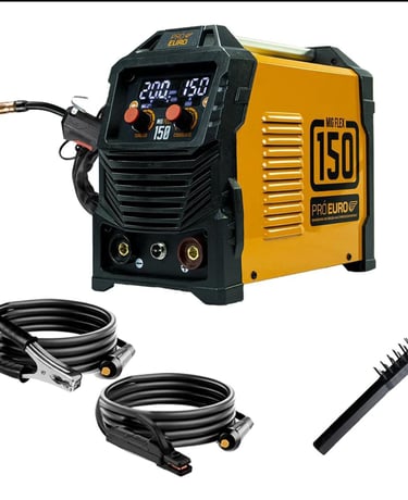 Máquina de Solda Multiprocesso MIG Flex 150a Pró Euro Bivolt MIG sem gás MMA TIG 640Hz