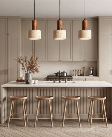 Günlük kullanım konforu ön planda tutulan mutfak alanı