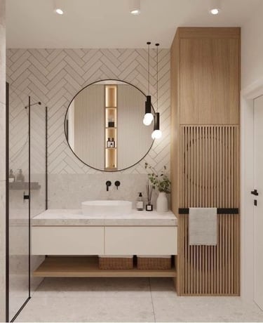 banyo tasarımı ve uygulaması tamamlanmış alan