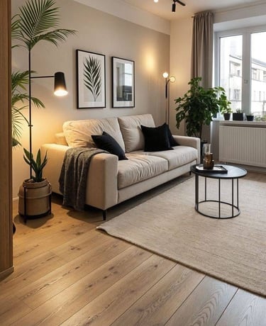 iç mekân zemin kaplama laminant parke detayı