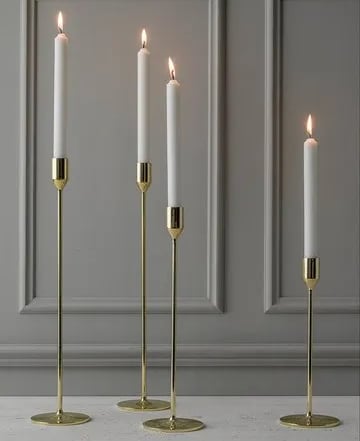 multi size, high brass candle holder