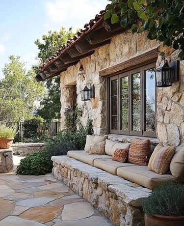 kültür taşı kullanılarak yapılan cephe tasarımı