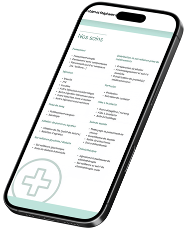 téléphone portable avec le site d'un client qui est affiché