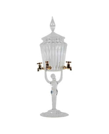 Fontaine à absinthe à pied fée de l'absintherie Guilloud, bocal torsadé