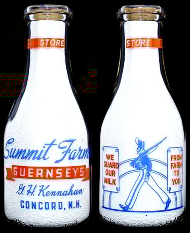 New Hampshire milk bottle