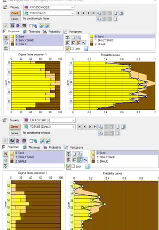 Porosity with depth distributions
