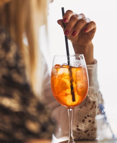 Signature tropical cocktail at SOLÉ, Trocadero Zanzibar, featuring premium mixology 