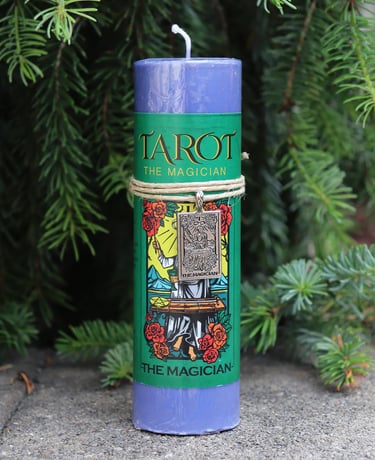 Tarot candle - the Magician