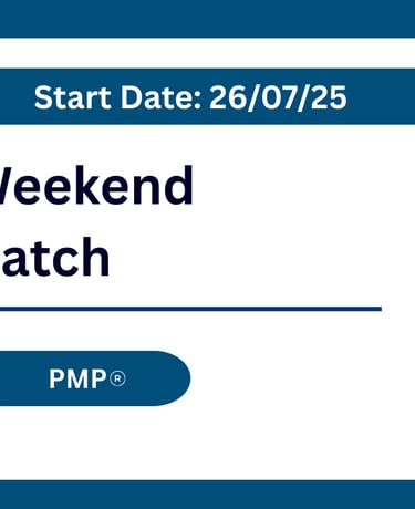 PMP Upcoming Weekend Bootcamp