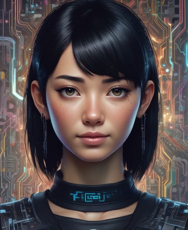 woman wearing black crew-neck shirt