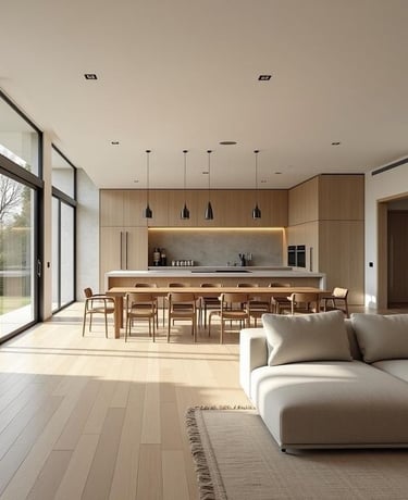 şık aydınlatmalı modern salon tasarımı