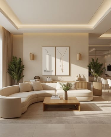 dekorasyona uygun şekilde tasarlanan asma tavan