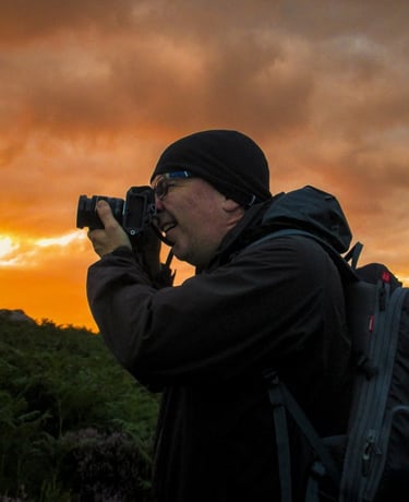 Paul Binnion Nottingham Photographer Taking a Photo in The Peak District