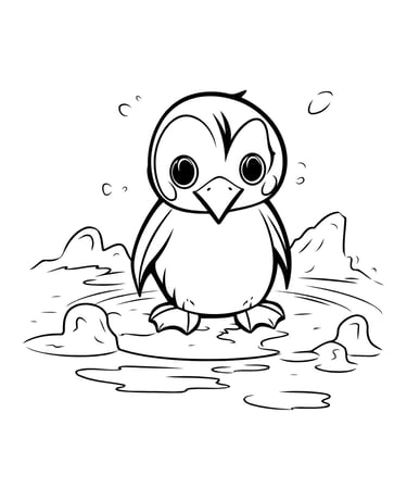a penguin penguin coloring pages