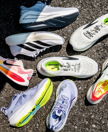 collection of running shoes