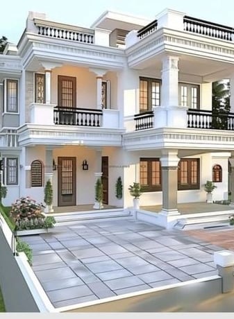 "लखनऊ में आधुनिक वास्तुकला और प्रीमियम फिनिशिंग के साथ निर्मित भव्य सफेद लग्जरी विला