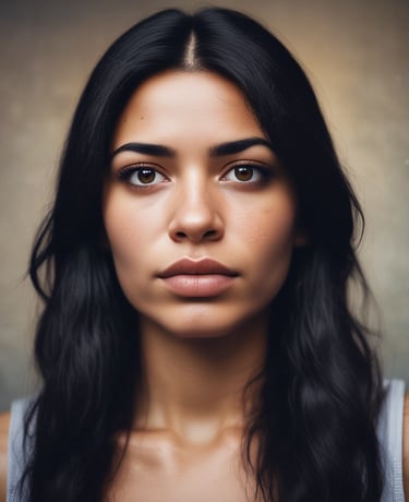 woman wearing black crew-neck shirt