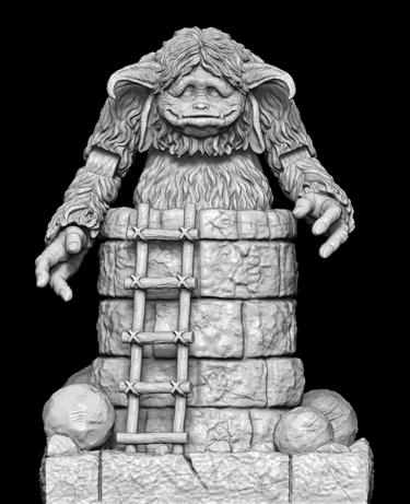 Fantasy creature character sculpture digitally sculpted for professional 3D sculptural services