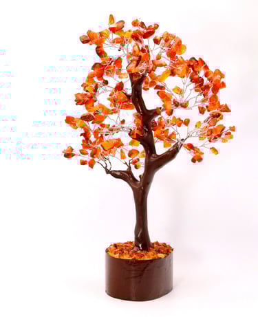 a tree with a brown tree in the middle of it