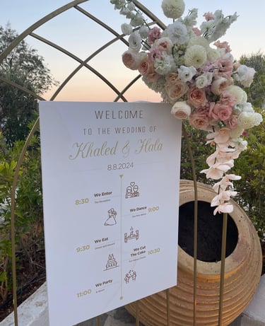 Wedding welcome sign 