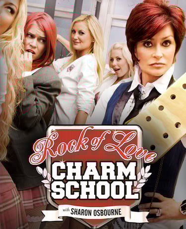 Promo photo of tTe reality TV show, Charm School with Sharon Osbourne, featuring Lacey Sculls