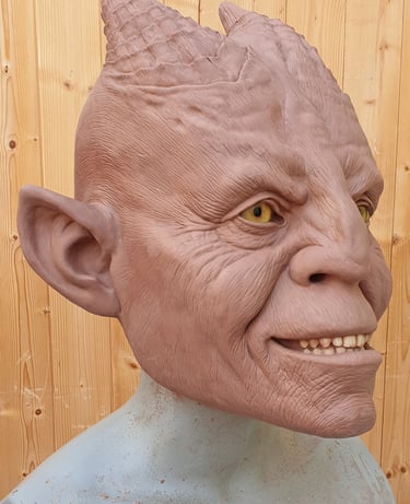 Fantasy creature head sculpt developed using detailed 3D sculptural services
